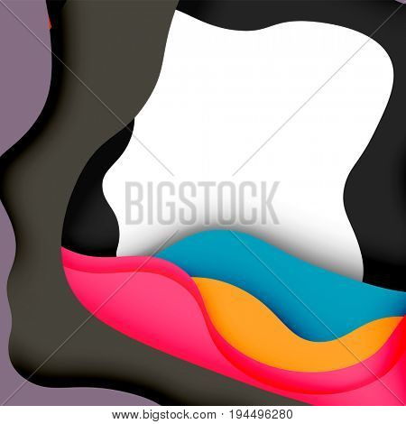 3d abstract background with cut shapes, business presentation, flyer template