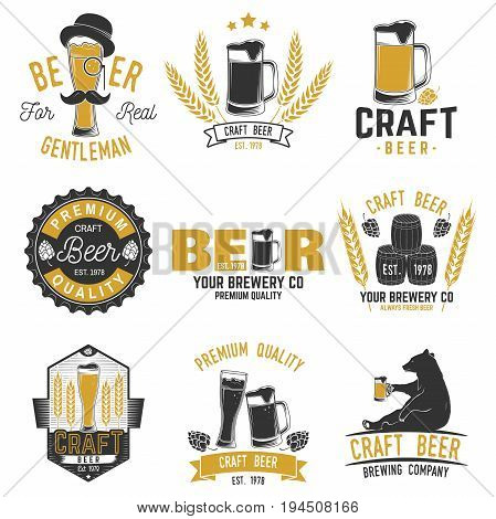 Set Craft Beer Badges Vector Photo Free Trial Bigstock bigstock