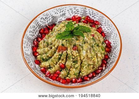 Raheb Salad include Tomato, Bell Peppers, Parsley, Garlic, Onions, Freshly Squeezed Lemon Juice Virgin Olive Oil