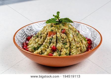 Raheb Salad include Tomato, Bell Peppers, Parsley, Garlic, Onions, Freshly Squeezed Lemon Juice Virgin Olive Oil