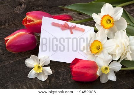postkort og foråret blomster