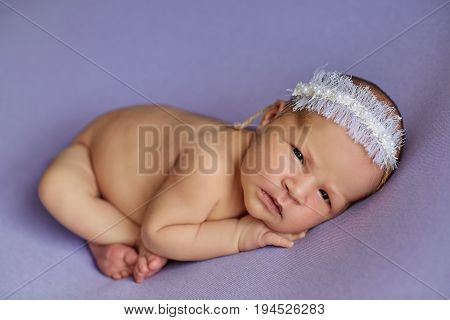 11 days young baby. Sleeping baby boy.