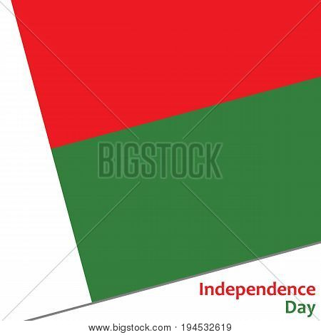 Madagaskar independence day with flag vector illustration for web