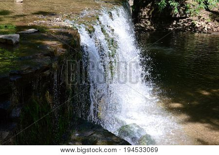 A waterfall at Nerstrand Big Woods State Park in Minnesota