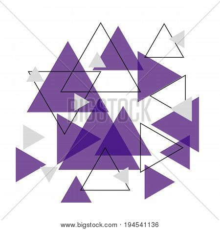Abstract purple triangle banner background, stock vector