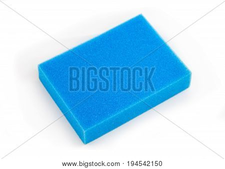 fresh blue foam on white background, helth