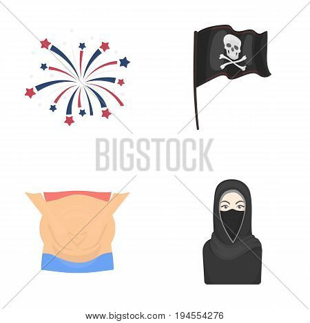 medicine, tourism, religion and other  icon in cartoon style.burqa, asian, entertainment icons in set collection.