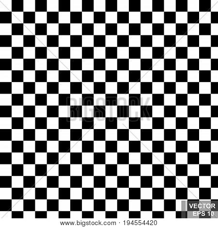 Seamless Pattern. Abstract. Black And White. Square. Chess Board.