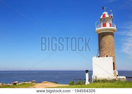 Punta Brava Lighthouse In Punta Carretas, Montevideo, Uruguay