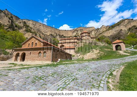 Panoramic view of ancient Shio-Mgvime monastery near Mtskheta, Georgia