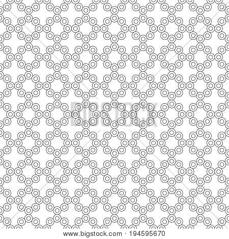 Vector seamless pattern. Simple elegant geometrical texture. Regularly repeatition outline circuit circles and crosses. Vector element of graphical design