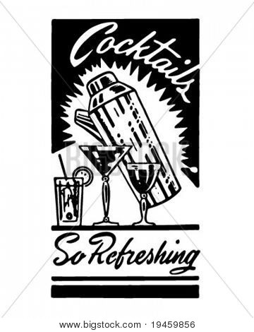 Cocktails 3 - Retro Art-Werbebanner