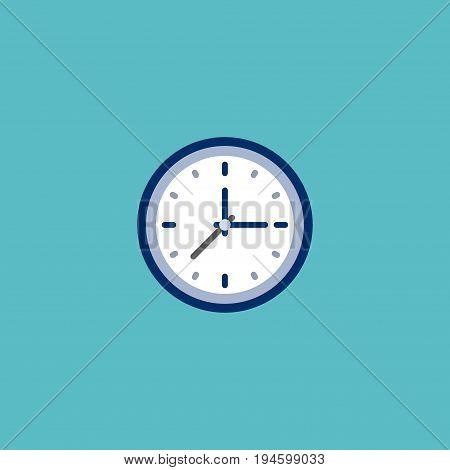 Flat Icon Time Element. Vector Illustration Of Flat Icon Clock Isolated On Clean Background. Can Be Used As Time, Clock And Watch Symbols.