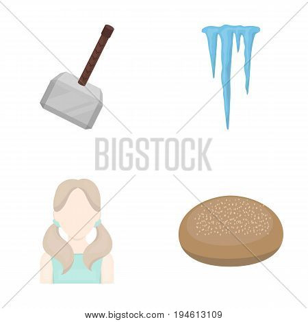 nature, building, hairdresser and other  icon in cartoon style.karavai, treat, business icons in set collection.