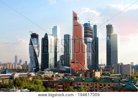 View on Moscow International Business Center. Russian Federation.