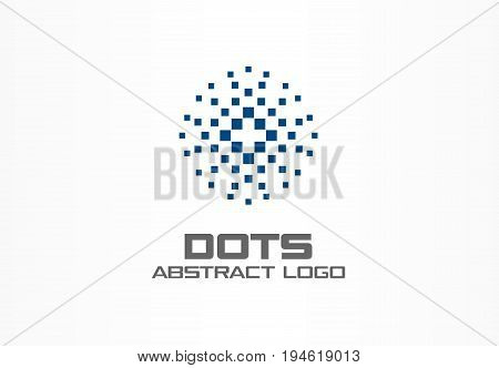 Abstract logo for business company. Corporate identity design element. Digital technology, Globe, sphere, circle logotype idea. Growth, development, healthcare concept. Colorful Vector icon