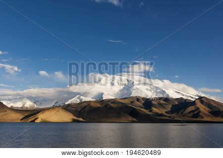 The Karakul Lake in the province of Xinjiang in Northwestern China; Concept for travel in China
