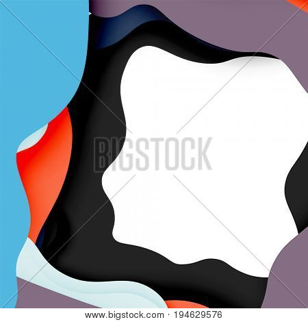3d abstract background with cut shapes, business presentation, flyer template