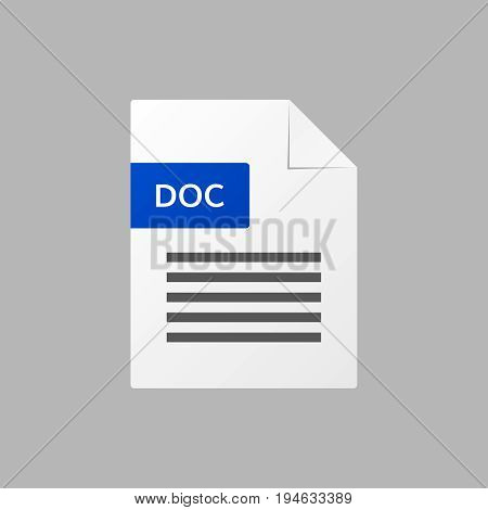 doc text document  doc file format  icon  illustration