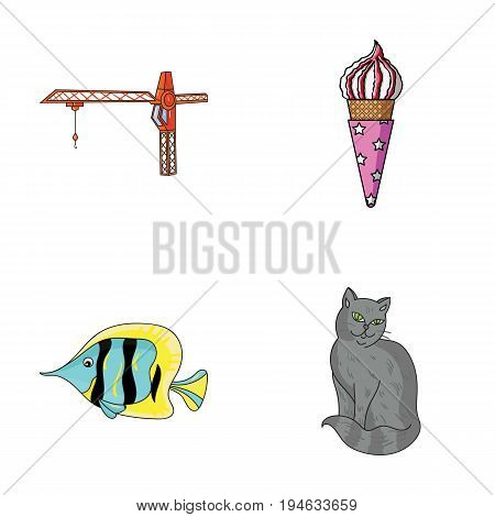 tail, Animal and other  icon in cartoon style. Desert, rock icons in set collection.