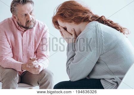 Young girl going through emotional breakdown in her life