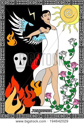 the illustration - card for tarot - the judgement.