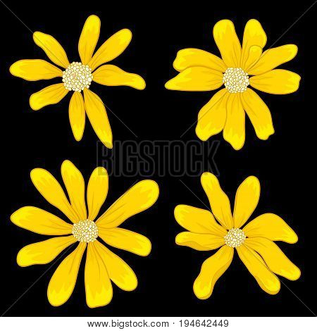 Pattern yellow wildflowers.
Pattern spring yellow wildflowers. Graphic texture with buttercups. Sketch pattern for print on clothing.