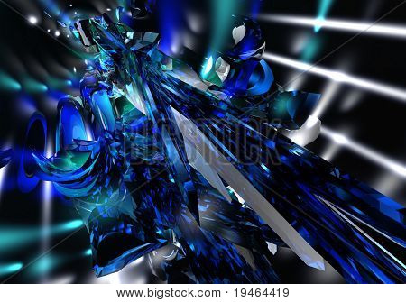 saphire blu & argento