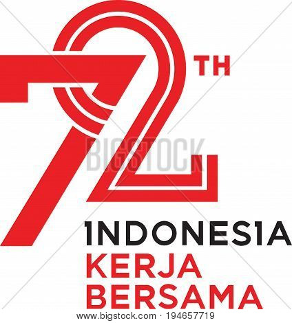 August 17, 2017. 72 Years Indonesia, Independence Day Logo