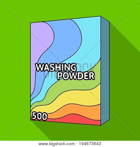 Washing powder. Dry cleaning single icon in flat style vector symbol stock illustration .