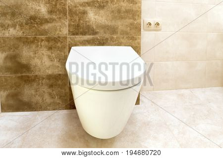Close Up Of Toilet Bathroom Interior