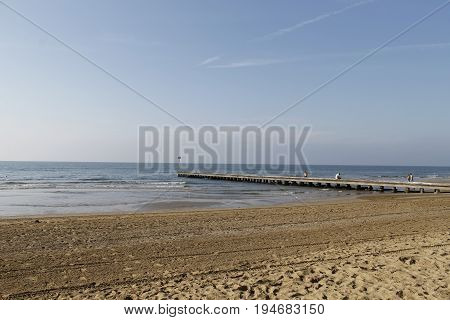 Jesolo beach on the Adriatic sea in Italy