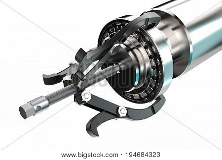 3d illustration of bearing puller isolated on white