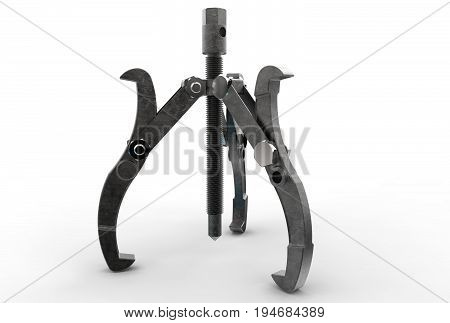 3d illustration of bearing puller isolated on white