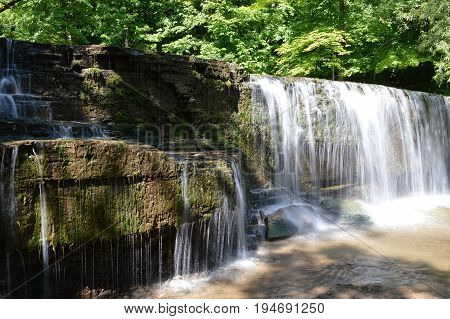 A waterfall at Nerstrand Big Woods State Park in Minnesota