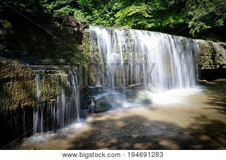 A waterfall at Nerstrand Big Woods State Park in Minnesota