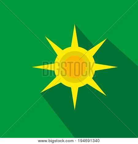 Sun flat cartoon icon. Summer. Brazil.Vector illustrationdesign element