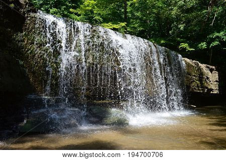 A waterfall at Nerstrand Big Woods State Park in Minnesota