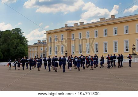Sandhurst, Uk - 18Th June 2017: Marching Band Of The Church Lads & Church Girls Brigade Performing A