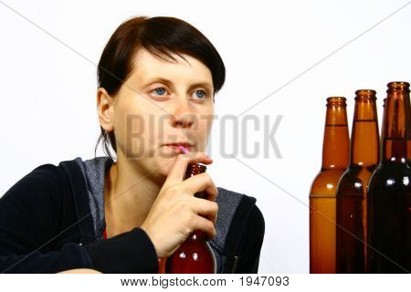 Mujeres con una cerveza