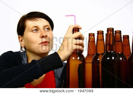 Mujeres con una cerveza