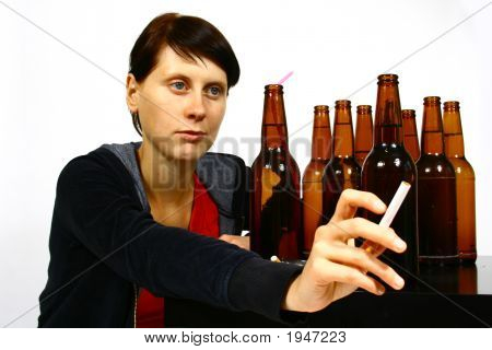 Mujeres con una cerveza