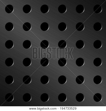 Black Metal mesh texture background, Vector Illustration