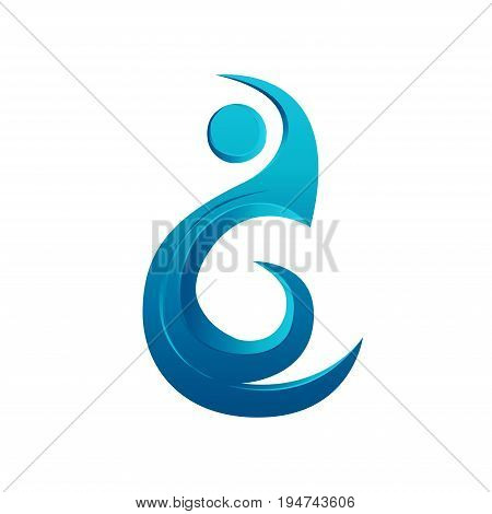 Logo Element symbol Water drop Aqua design