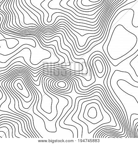 Topographic map background with space for copy . Line topography map contour background , geographic grid abstract vector illustration . Mountain hiking trail over terrain .