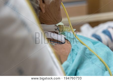Patient Do Tracheostomy And Ventilator In Hospital
