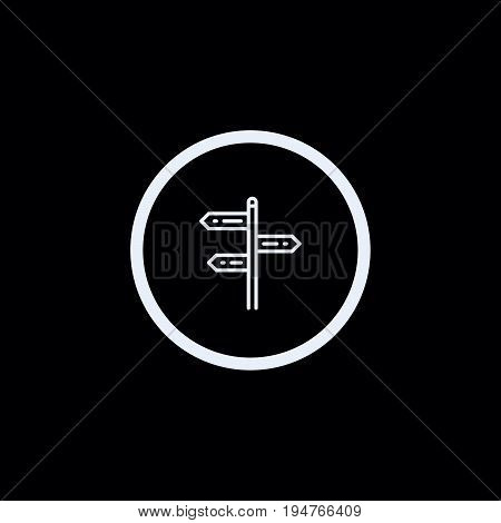 Signpost vector icon, flat design best vector icon