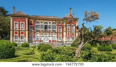 LISBON,PORTUGAL - MAY 17,2017 - Palace Marquesses of Fronteira - National Monument in Lisbon. Lisbon is the capital of Portugal.