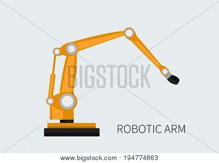 Robotic arm vector. Flat illustration isolated. -stock vector