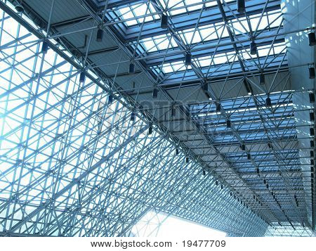 Toit translucide d'immeuble moderne